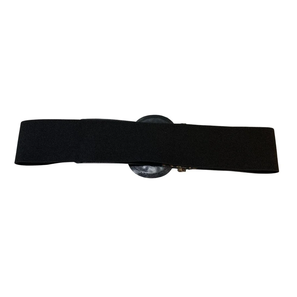 Womens Leopard Print Wide Elastic Waist Belt Animal Print‎ Brown Black Buckle